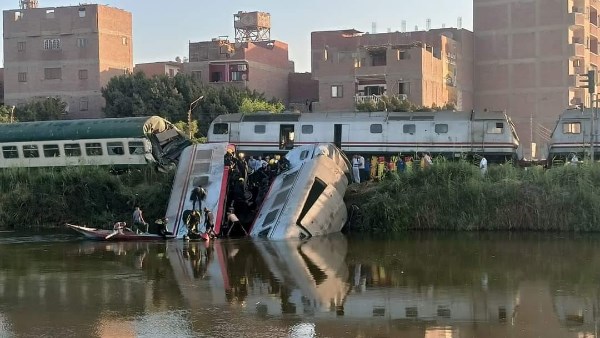 حادث تصادم القطار بمحافظة المنيا