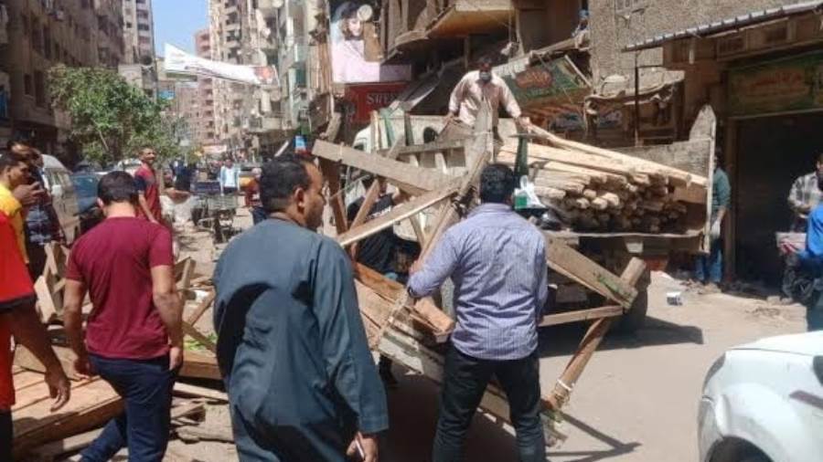 محافظة الجيزة تزيل سوق ترعةسليم بالهرم