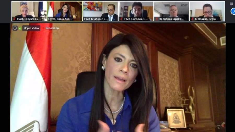 وزيرة التعاون الدولى: نتعاون مع المؤسسات الدولية لتخفيف آثار