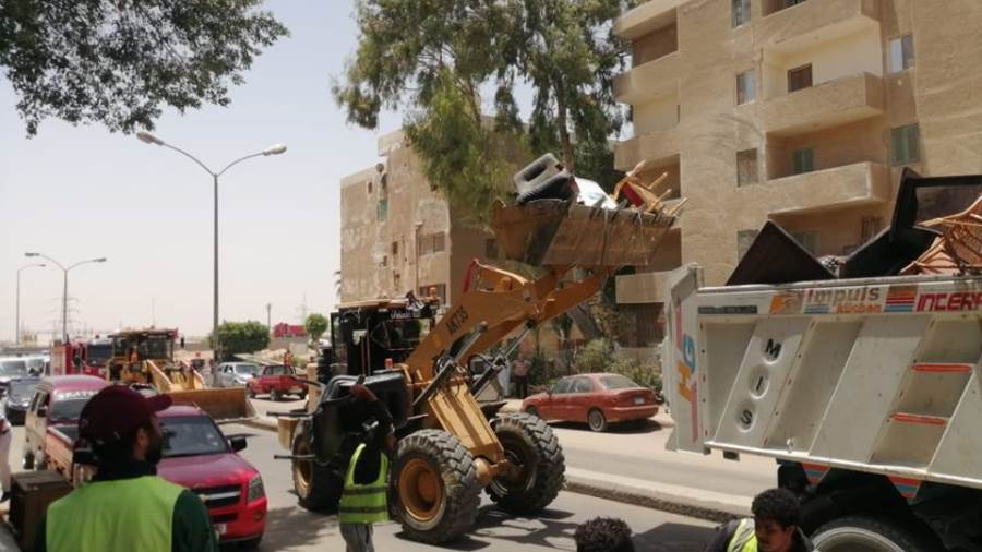 حملات لرفع الإشغالات والمخالفات بمدينة 6 أكتوبر والشيخ زايد