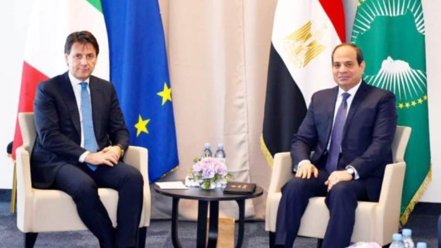 السيسي ورئيس الوزراء الإيطالي يتفقان على إنهاء الأزمة الليبي