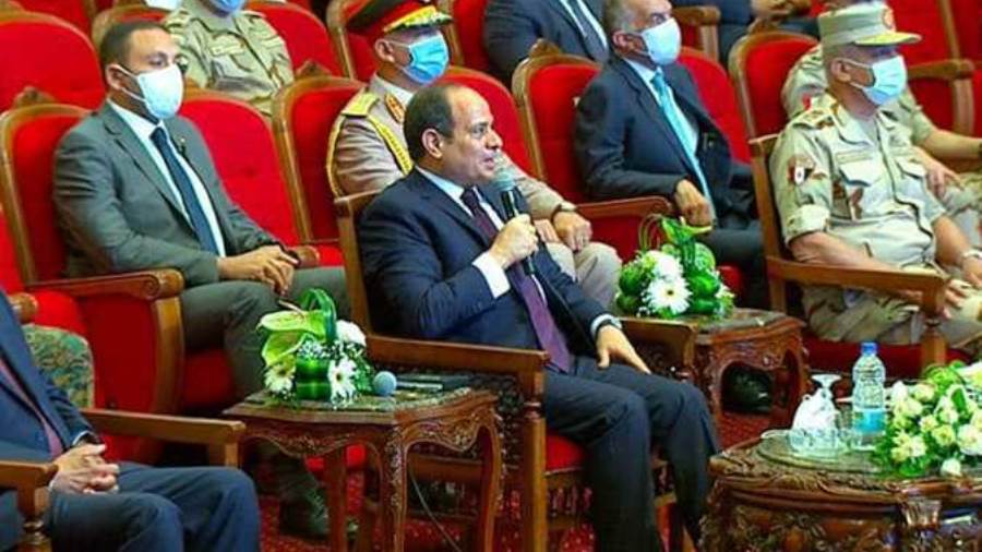 السيسي: سياسة مصر تتأسس على شرف في تعاملاتها دون التهاون في 