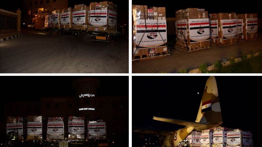 بتوجيهات من الرئيس.. مصر ترسل مساعدات طبية ومواد تطهير للعرا