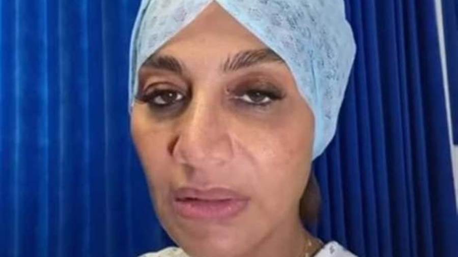 بسمة وهبة تطمئن جمهورها على حالتها الصحية بعد إجراء عملية جر