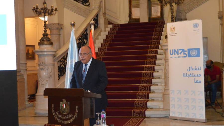 وزير الخارجية يشارك في احتفالية إحياء يوم الأمم المتحدة وزير الخارجية يشارك في احتفالية إحياء يوم الأمم المتحدة