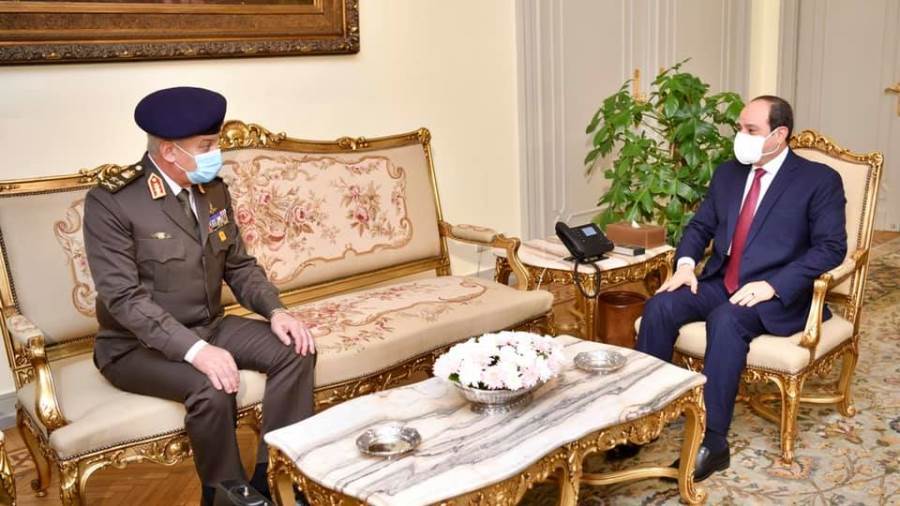السيسي يستقبل الفريق أول محمد زكي القائد العام للقوات المسلح