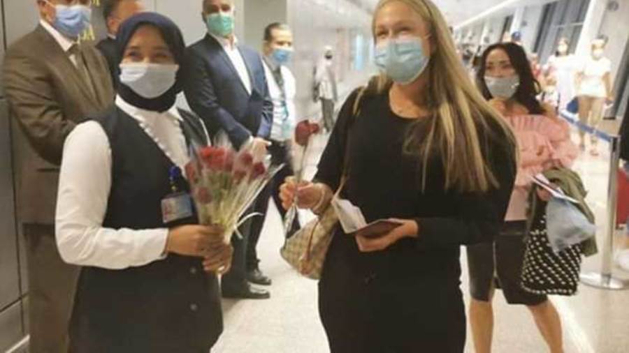 مطار الغردقة يستقبل أول رحلة طيران سياحية قادمة من فرانكفورت مطار الغردقة يستقبل أول رحلة طيران سياحية قادمة من فرانكفورت