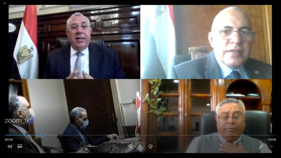وزيرا الزراعة والري يناقشان موقف المشروعات المشتركة بين الوز