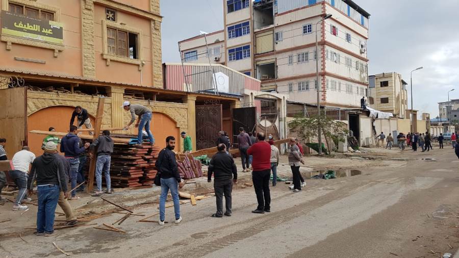 حملة لرفع الإشغالات وإزالة المخالفات بالمنطقة الصناعية في دم