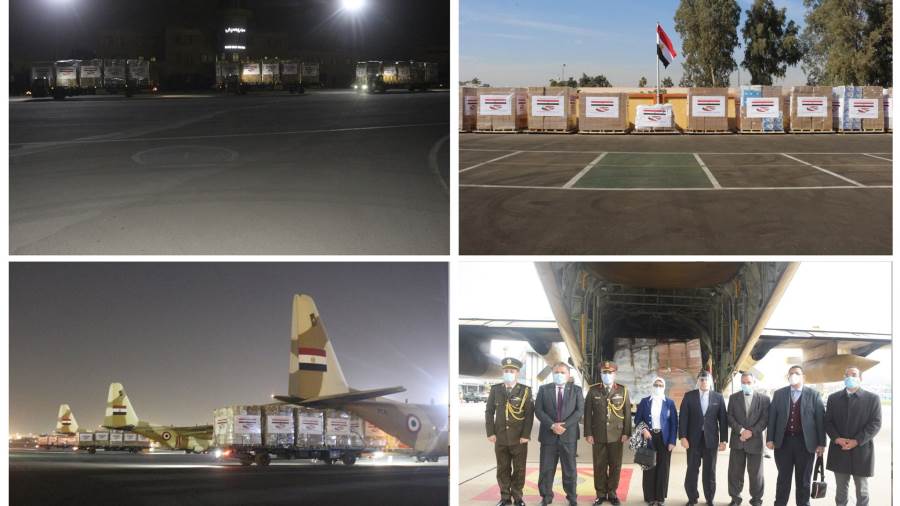 بالفيديو.. مصر ترسل كميات كبيرة من المساعدات الطبية إلى جمهو بالفيديو.. مصر ترسل كميات كبيرة من المساعدات الطبية إلى جمهو