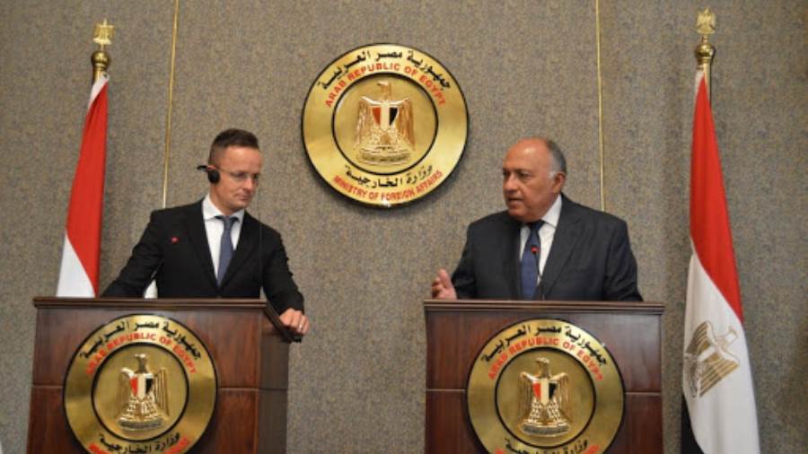 شكرى ووزير خارجية المجر