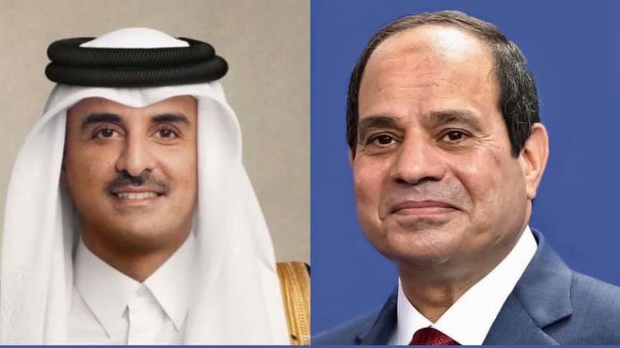 أمير قطر يهنئ الرئيس السيسي هاتفيا بحلول شهر رمضان