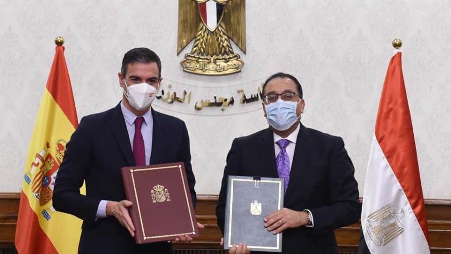 رئيسا حكومتي مصر وإسبانيا