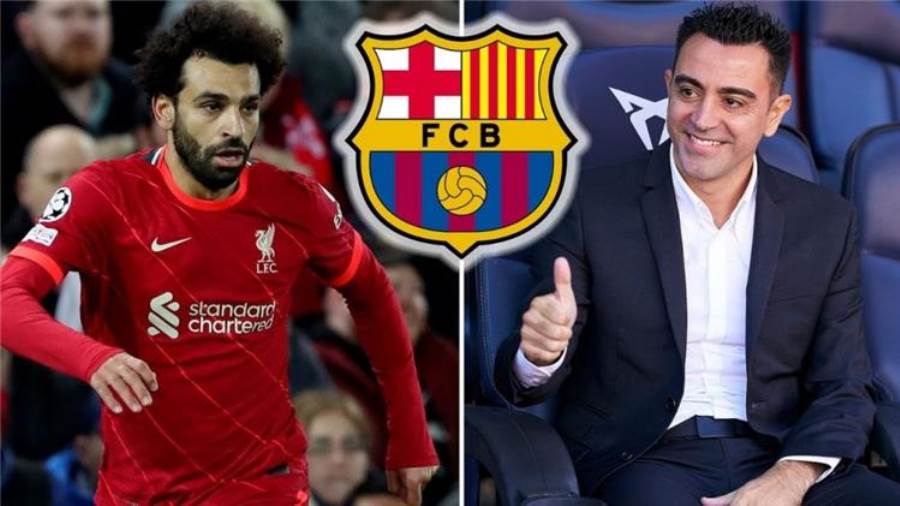 مدرب برشلونة ومحمد صلاح