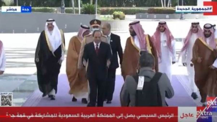 ولى العهد السعودى يستقبل الرئيس السيسي