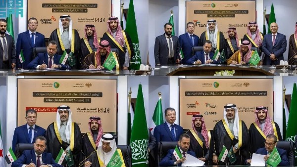4 شركات سعودية توقع اتفاقيات لتطوير حقول البترول والغاز السورية 