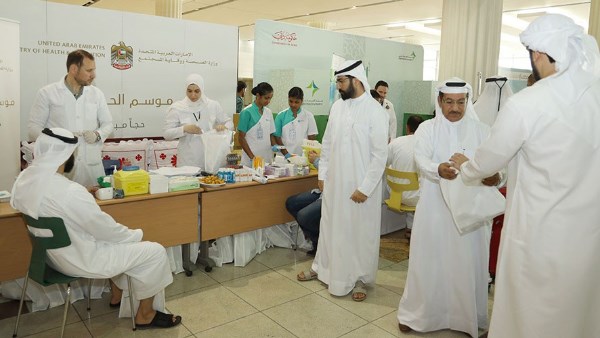فريق الصحة السكانية يواصل جولاته للارتقاء بصحة الحجاج فريق الصحة السكانية يواصل جولاته للارتقاء بصحة الحجاج