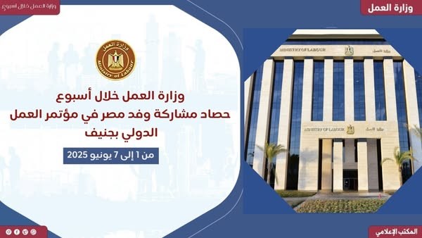 بالتفاصيل.. أبرز أنشطة وزارة العمل خلال الـ 7 أيام الماضية بالتفاصيل.. أبرز أنشطة وزارة العمل خلال الـ 7 أيام الماضية