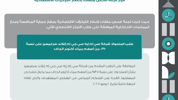 «حماية المنافسة» يوافق على صفقة الاستحواذ