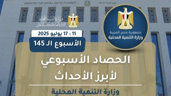 الحصاد الأسبوعي لـ«التنمية المحلية» الحصاد الأسبوعي لـ«التنمية المحلية»