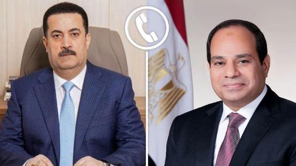السيسي ورئيس وزراء العراق يبحثان تعزيز التعاون المشترك وتطورات الأوضاع الإقليمية