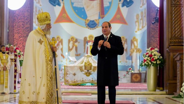 "اوعوا تقلقوا".. اعرف أبرز رسائل الرئيس السيسي خلال حضوره قداس عيد الميلاد المجيد بالعاصمة الجديدة