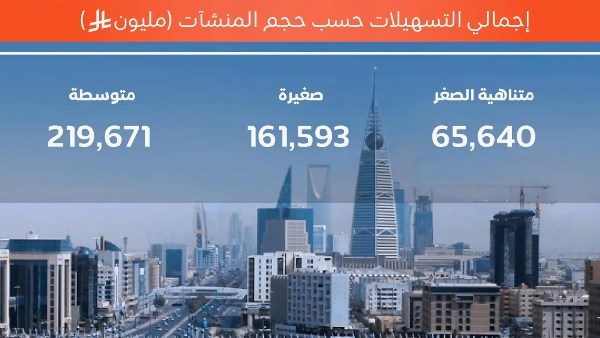 التسهيلات الائتمانية للمنشآت في السعودية تسجّل مستوى قياسيًا بنحو 447 مليار ريال 