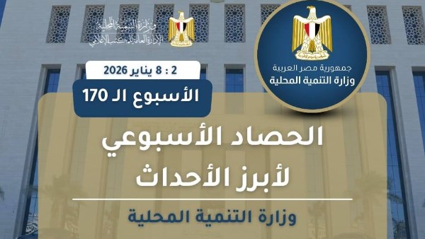 الحصاد الأسبوعي لـ"التنمية المحلية"