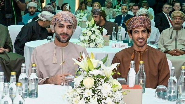 هلال بن عبدالله الحوقاني رئيس مجلس ادارةً شركة نماء العقارية مع صاحب السمو السيد فهر بن فاتك ال سعيد راعي الحفل