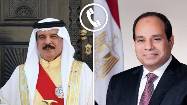 ملك البحرين يهنئ الرئيس السيسي بعيد الأضحى ويؤكدان عمق العلاقات الثنائية