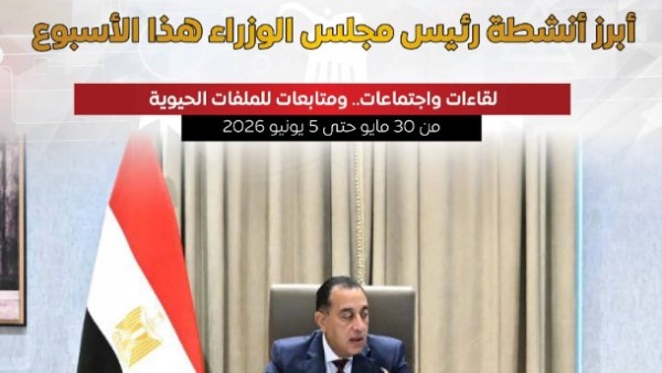 تعرف على أبرز أنشطة رئيس مجلس الوزراء خلال أسبوع 
