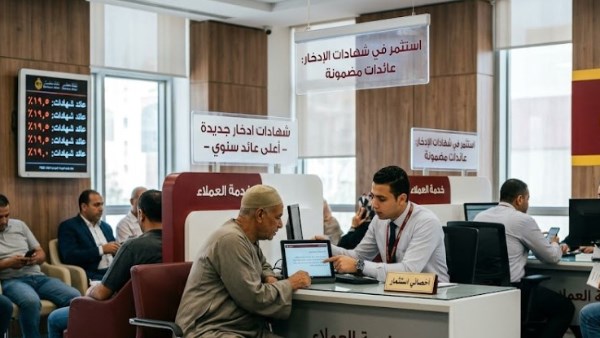 عملاء داخل البنك