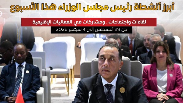 مجلس الوزراء يستعرض أبرز أنشطة رئيس مجلس الوزراء هذا الأسبوع